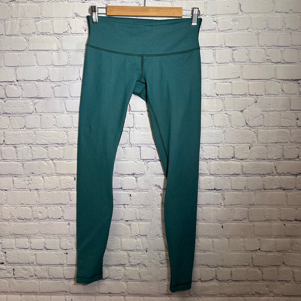 Lululemon Wunder Train Tights Green Women's Size 6 Athletic Leggings